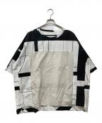 My Beautiful Landletマイビューティフルランドレット）の古着「切替ビッグTシャツ」｜ブラック×ホワイト