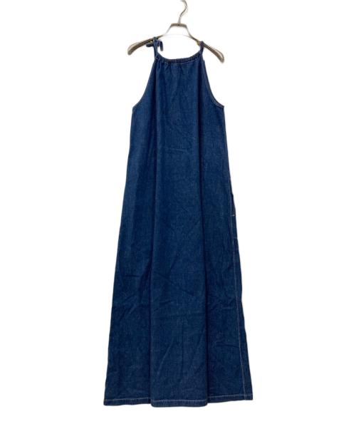 NEPENTHES 955（ネペンテス 955）NEPENTHES 955 (ネペンテス 955) デニムノースリーブマキシワンピース インディゴ サイズ:1の古着・服飾アイテム