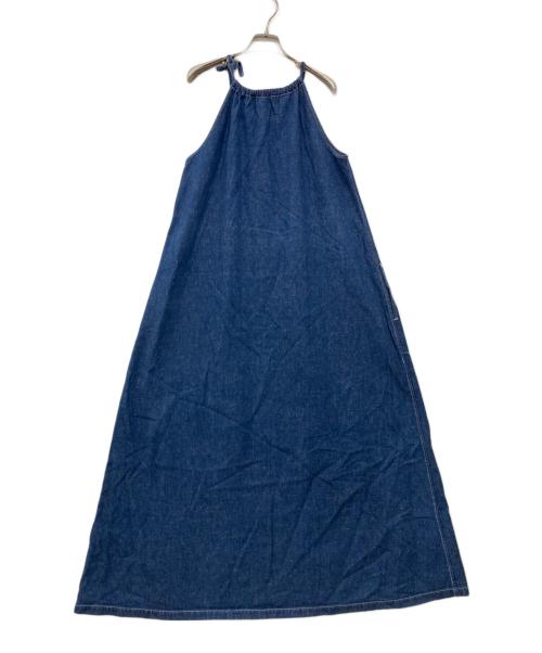 NEPENTHES 955（ネペンテス 955）NEPENTHES 955 (ネペンテス 955) デニムノースリーブマキシワンピース インディゴ サイズ:1の古着・服飾アイテム