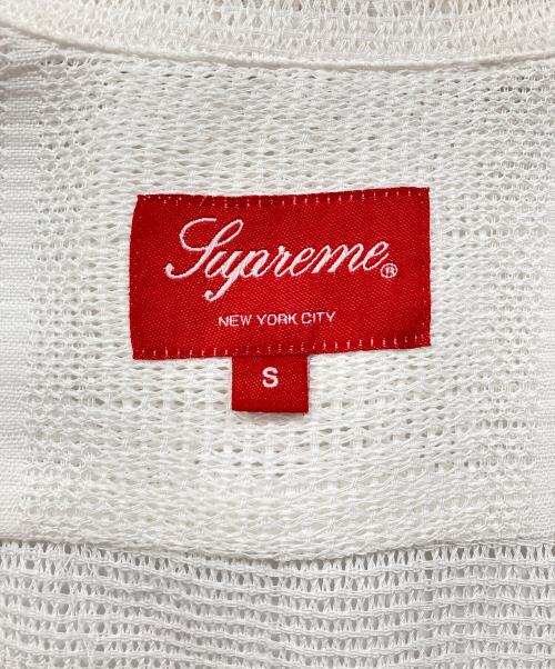 SUPREME（シュプリーム）SUPREME (シュプリーム) Mesh Stripe S/S Shirt / メッシュストライプS/Sシャツ ホワイト サイズ:Sの古着・服飾アイテム