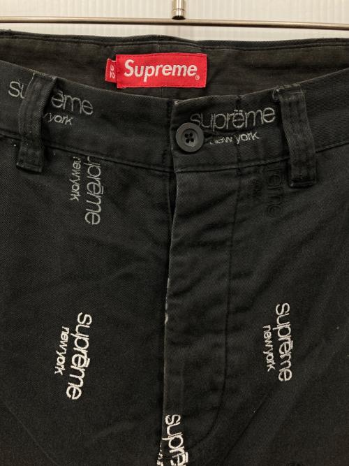 SUPREME（シュプリーム）Supreme (シュプリーム) クラシックロゴチノショーツ ブラック サイズ:SIZE 81cm (W32)の古着・服飾アイテム