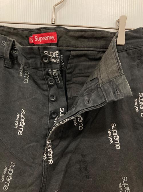 SUPREME（シュプリーム）Supreme (シュプリーム) クラシックロゴチノショーツ ブラック サイズ:SIZE 81cm (W32)の古着・服飾アイテム