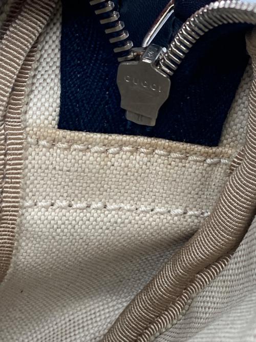 GUCCI（グッチ）GUCCI (グッチ) ショルダーバッグ ネイビー×ベージュの古着・服飾アイテム