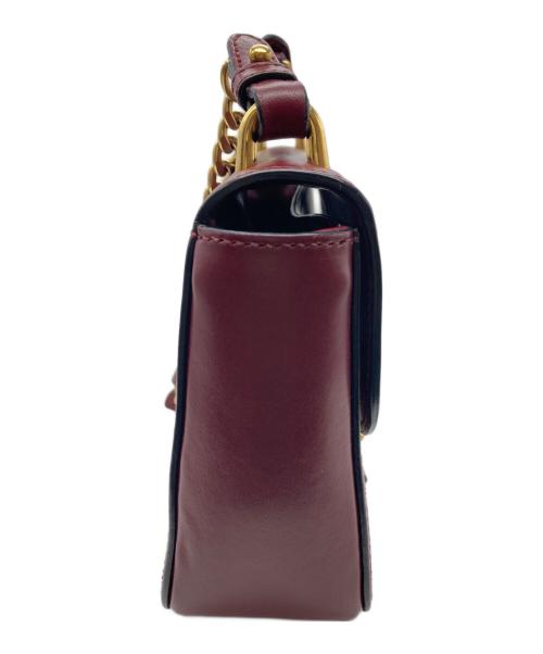 MIU MIU（ミュウミュウ）MIU MIU (ミュウミュウ) チェーンショルダーバッグ ボルドーの古着・服飾アイテム