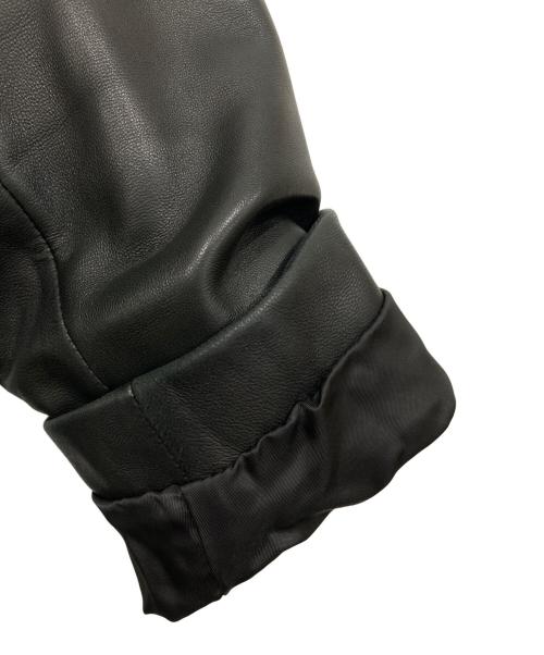 BURBERRY BLACK LABEL（バーバリーブラックレーベル）BURBERRY BLACK LABEL (バーバリーブラックレーベル) レザーテーラードジャケット ブラック サイズ:Lの古着・服飾アイテム