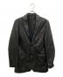 BURBERRY BLACK LABEL（バーバリーブラックレーベル）の古着「レザーテーラードジャケット」｜ブラック