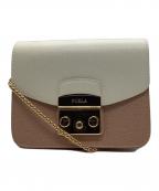 FURLAフルラ）の古着「メトロポリス チェーンショルダーバッグ」｜ホワイト×ピンク
