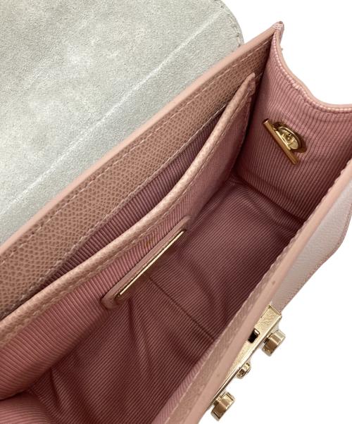 FURLA（フルラ）FURLA (フルラ) メトロポリス チェーンショルダーバッグ ホワイト×ピンクの古着・服飾アイテム