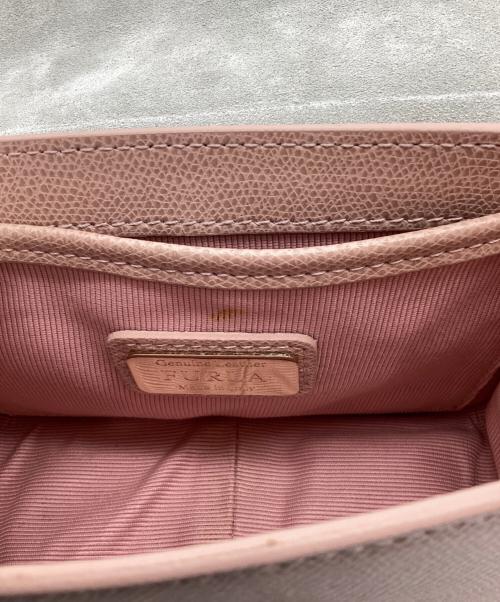 FURLA（フルラ）FURLA (フルラ) メトロポリス チェーンショルダーバッグ ホワイト×ピンクの古着・服飾アイテム