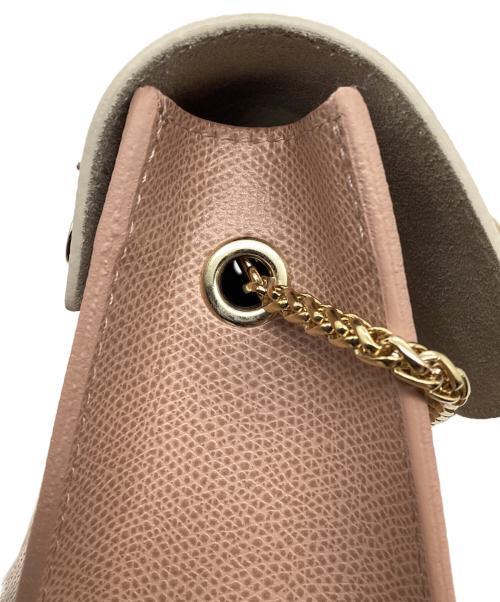 FURLA（フルラ）FURLA (フルラ) メトロポリス チェーンショルダーバッグ ホワイト×ピンクの古着・服飾アイテム