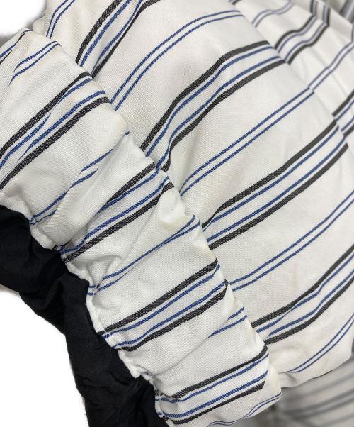 stussy（ステューシー）stussy (ステューシー) ストライプダウンパファージャケット ブルー×ホワイト サイズ:XLの古着・服飾アイテム