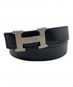 HERMESエルメス）の古着「レザーベルト」｜ブラック