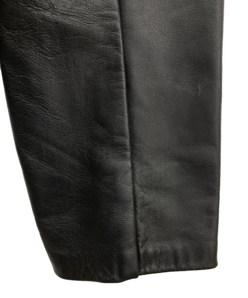 フランス軍（フランスグン）フランス軍 (フランス軍) レザーコート ブラック サイズ:表記無しの古着・服飾アイテム