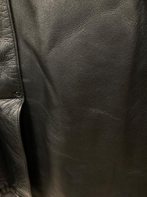 フランス軍（フランスグン）フランス軍 (フランス軍) レザーコート ブラック サイズ:表記無しの古着・服飾アイテム