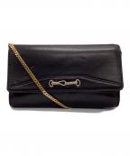 CELINEセリーヌ）の古着「チェーンショルダーバッグ」｜ブラック