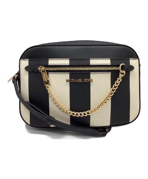 MICHAEL KORS（マイケル・コース）MICHAEL KORS (マイケル・コース) ショルダーバッグ ブラック×ホワイトの古着・服飾アイテム