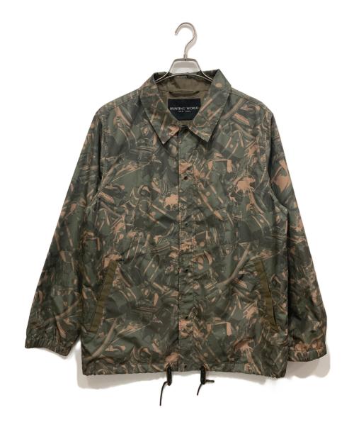 HUNTING WORLD（ハンティングワールド）HUNTING WORLD (ハンティングワールド) 総柄コーチジャケット カーキ サイズ:XLの古着・服飾アイテム