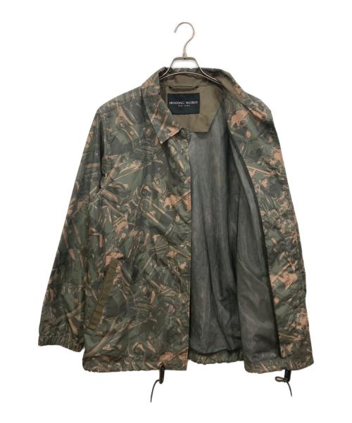 HUNTING WORLD（ハンティングワールド）HUNTING WORLD (ハンティングワールド) 総柄コーチジャケット カーキ サイズ:XLの古着・服飾アイテム