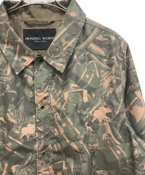 HUNTING WORLD（ハンティングワールド）HUNTING WORLD (ハンティングワールド) 総柄コーチジャケット カーキ サイズ:XLの古着・服飾アイテム