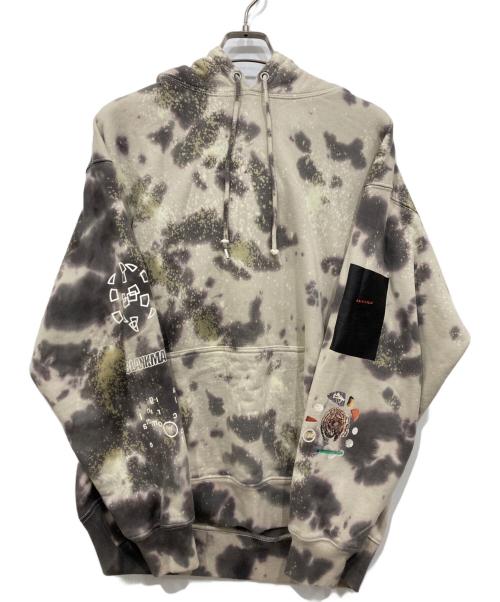 BLANKMAG（ブランクマグ）BLANKMAG (ブランクマグ) BAL Elle Showering outside タイダイフーディ ベージュ サイズ:3の古着・服飾アイテム