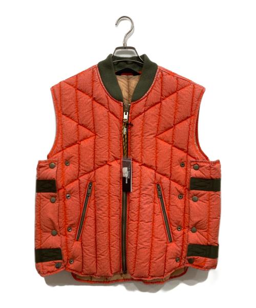 DIESEL（ディーゼル）DIESEL (ディーゼル) ダウンベスト オレンジ サイズ:L 未使用品の古着・服飾アイテム