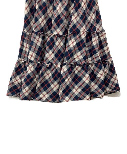 BURBERRY BLUE LABEL（バーバリー ブルー レーベル）BURBERRY BLUE LABEL (バーバリー ブルー レーベル) ノースリーブワンピース ブルー×ホワイト サイズ:38の古着・服飾アイテム