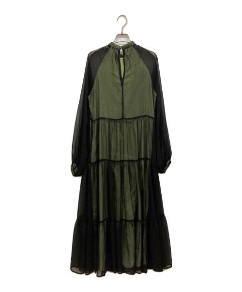 AKTE（アクテ）AKTE (アクテ) ロングシフォンワンピース ブラック サイズ:FREEの古着・服飾アイテム