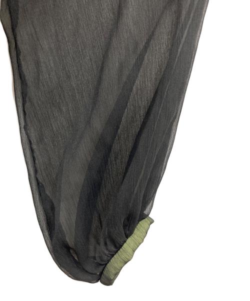 AKTE（アクテ）AKTE (アクテ) ロングシフォンワンピース ブラック サイズ:FREEの古着・服飾アイテム