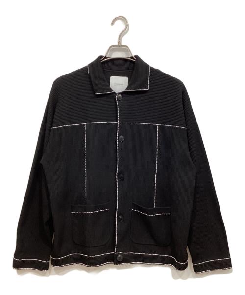STUDIOUS（ステュディオス）STUDIOUS (ステュディオス) ハンドステッチニットポロカーディガン ブラック サイズ:2の古着・服飾アイテム