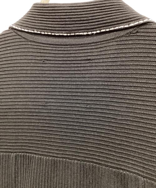 STUDIOUS（ステュディオス）STUDIOUS (ステュディオス) ハンドステッチニットポロカーディガン ブラック サイズ:2の古着・服飾アイテム