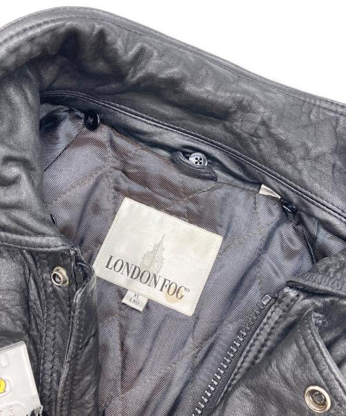 london fog（ロンドンフォグ）london fog (ロンドンフォグ) レザージャケット ブラック サイズ:XLの古着・服飾アイテム