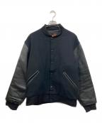 GAMEゲーム）の古着「ウール切替スタジャン」｜ブラック