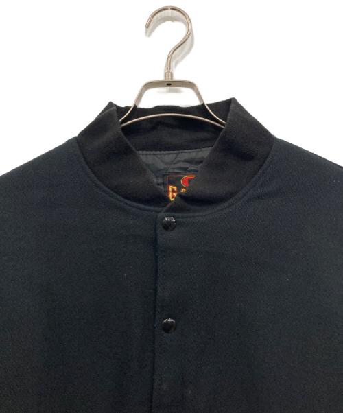 GAME（ゲーム）GAME (ゲーム) ウール切替スタジャン ブラック サイズ:Lの古着・服飾アイテム