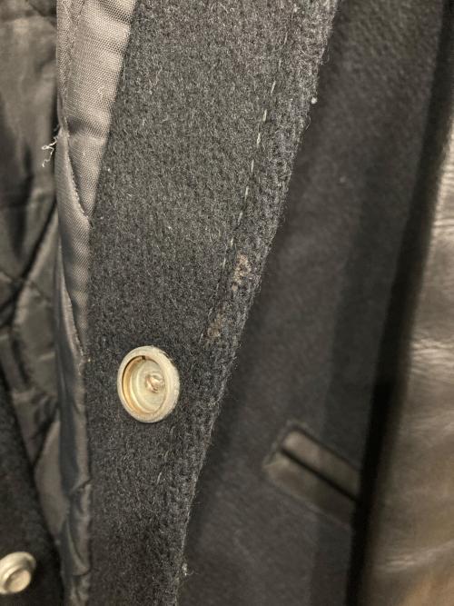 GAME（ゲーム）GAME (ゲーム) ウール切替スタジャン ブラック サイズ:Lの古着・服飾アイテム