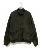 ALAN GORDONアラン ゴードン）の古着「スエードレザー ボンバージャケット」｜カーキ