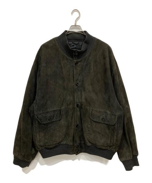 ALAN GORDON（アラン ゴードン）ALAN GORDON (アラン ゴードン) スエードレザー ボンバージャケット カーキ サイズ:54の古着・服飾アイテム