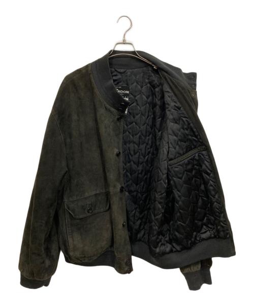ALAN GORDON（アラン ゴードン）ALAN GORDON (アラン ゴードン) スエードレザー ボンバージャケット カーキ サイズ:54の古着・服飾アイテム