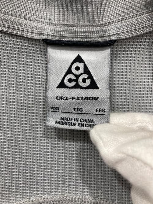NIKE ACG（ナイキエーシージー）NIKE ACG (ナイキエーシージー) ハーフジップカットソー グレー サイズ:XXLの古着・服飾アイテム