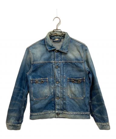 GUCCI 現行タグ デニムジャケット GG ホースビット ストレッチ S 中古・古着通販】GUCCI (グッチ) ホースビット ポケット デニム