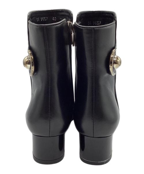 Salvatore Ferragamo（サルヴァトーレ フェラガモ）Salvatore Ferragamo (サルヴァトーレ フェラガモ) ショートブーツ ブラック サイズ:SIZE 5 1/2(23cm)の古着・服飾アイテム