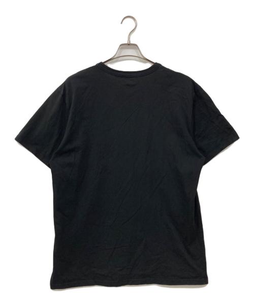 maison kitsune（メゾンキツネ）MAISON KITSUNE (メゾンキツネ) ダブルフォックスヘッドロゴＴシャツ ブラック サイズ:XLの古着・服飾アイテム