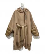 VIOLANTIヴィオランティー）の古着「フーデッドポンチョコート」｜ベージュ