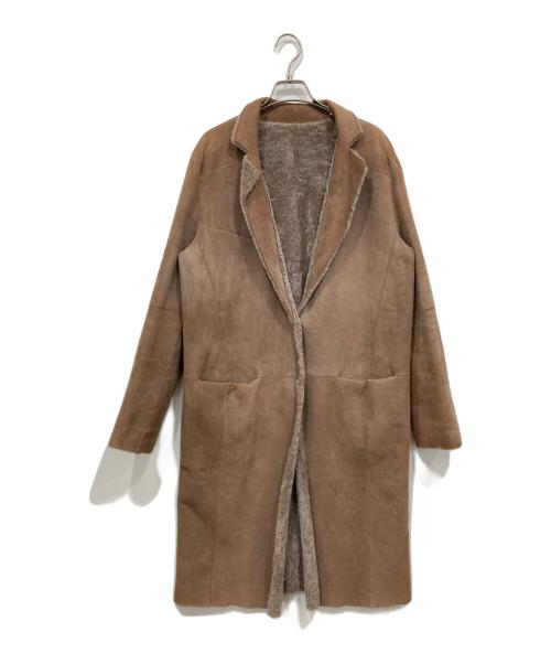 LIVEN（リヴェン）LIVEN (リヴェン) ムートンチェスターコート ピンク サイズ:42の古着・服飾アイテム