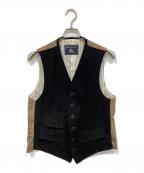 Burberry'sバーバリー）の古着「レザー気り替えシベスト」｜ブラック