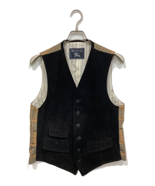 Burberry's（バーバリー）Burberry's (バーバリーズ) レザー気り替えシベスト ブラック サイズ:MAの古着・服飾アイテム