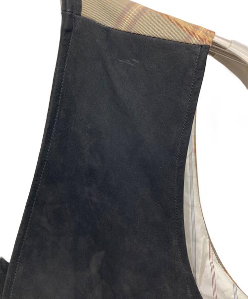 Burberry's（バーバリー）Burberry's (バーバリーズ) レザー気り替えシベスト ブラック サイズ:MAの古着・服飾アイテム