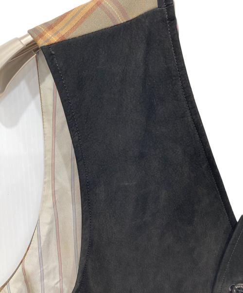 Burberry's（バーバリー）Burberry's (バーバリーズ) レザー気り替えシベスト ブラック サイズ:MAの古着・服飾アイテム