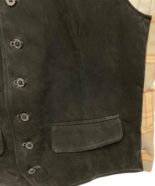 Burberry's（バーバリー）Burberry's (バーバリーズ) レザー気り替えシベスト ブラック サイズ:MAの古着・服飾アイテム