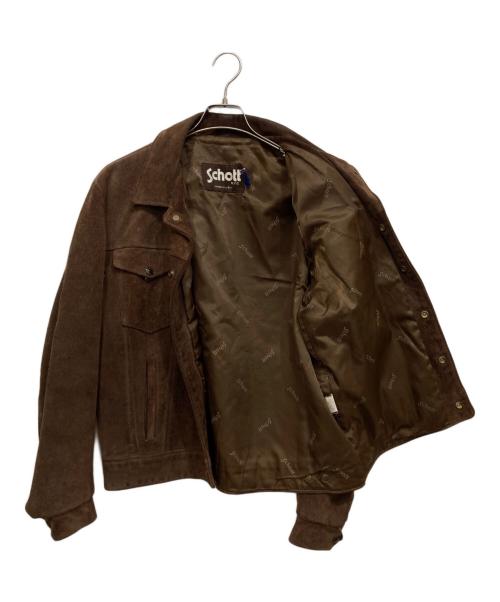Schott（ショット）Schott (ショット) スウェードトラッカージャケット ブラウン サイズ:42の古着・服飾アイテム