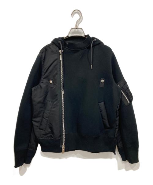 sacai（サカイ）sacai (サカイ) スポンジスウェットパーカー ブラック サイズ:1の古着・服飾アイテム
